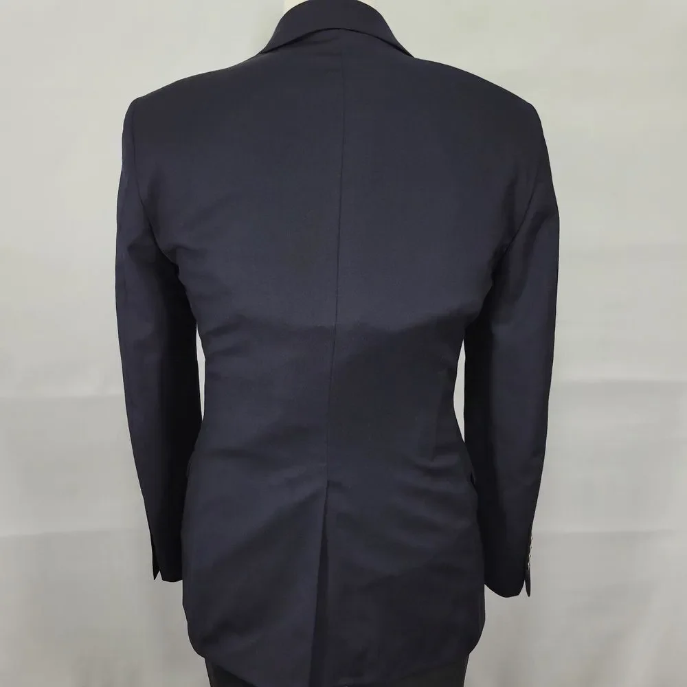 Joseph‎ Feiss Men's Sport Coat Blazer Two Button Navy Blue Twill Classic Fit 37R